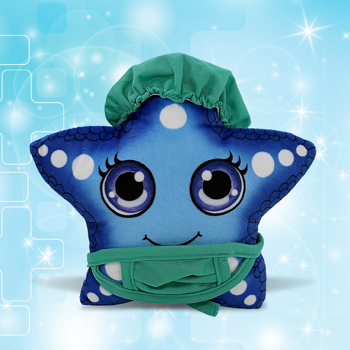 PLUSH BUDDIES - BLUE STARFISH WITH DOCTOR DRESS UP