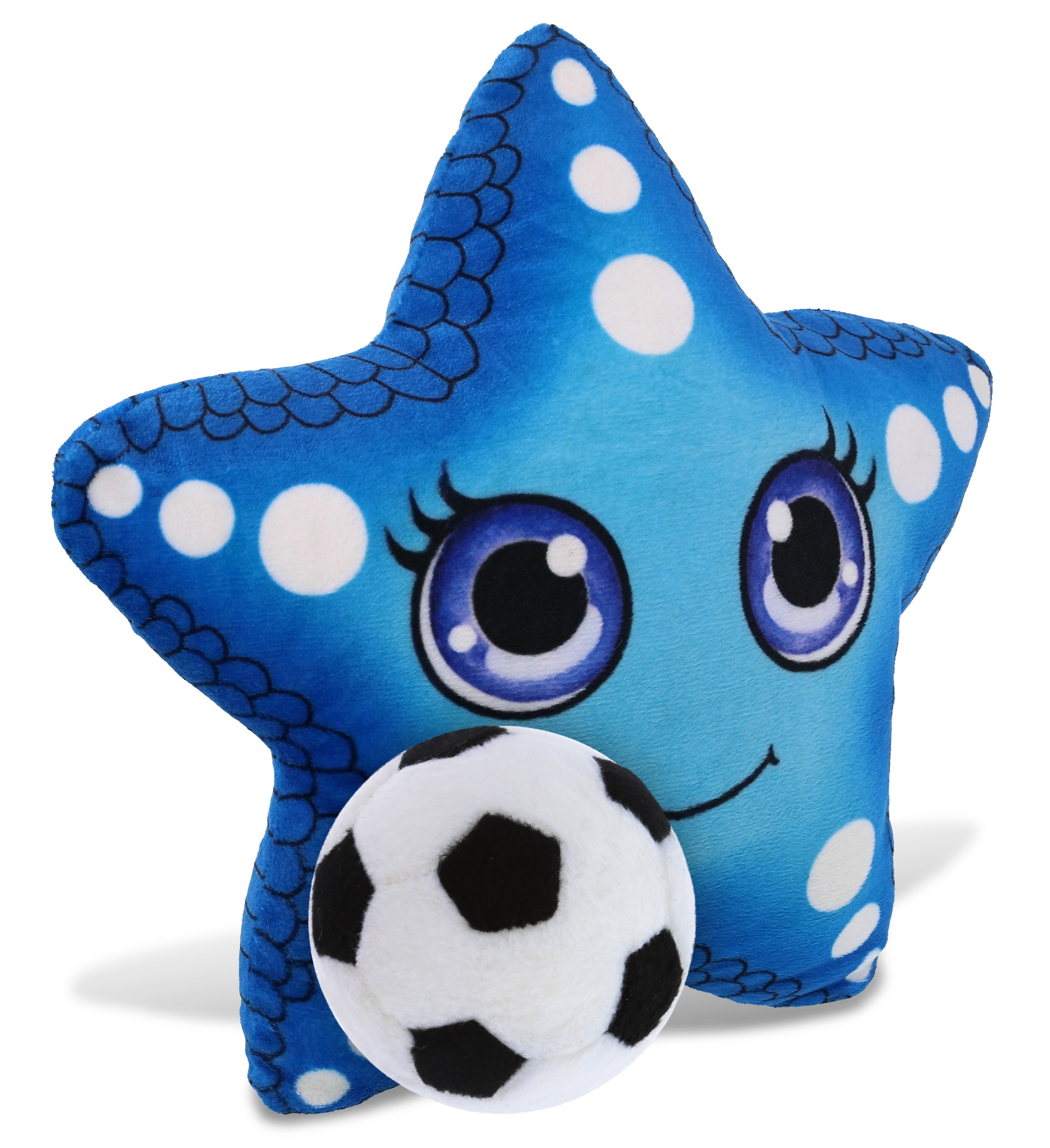 PLUSH BUDDIES - BLUE STARFISH WITH SOCCER PLUSH
