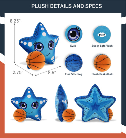 PLUSH BUDDIES - BLUE STARFISH WITH BASKETBALL PLUSH