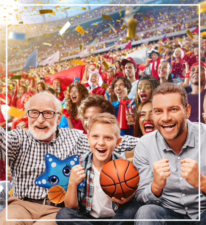 PLUSH BUDDIES - BLUE STARFISH WITH BASKETBALL PLUSH