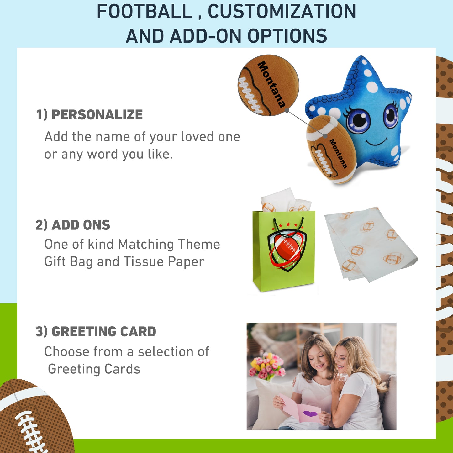 PLUSH BUDDIES - BLUE STARFISH WITH FOOTBALL PLUSH