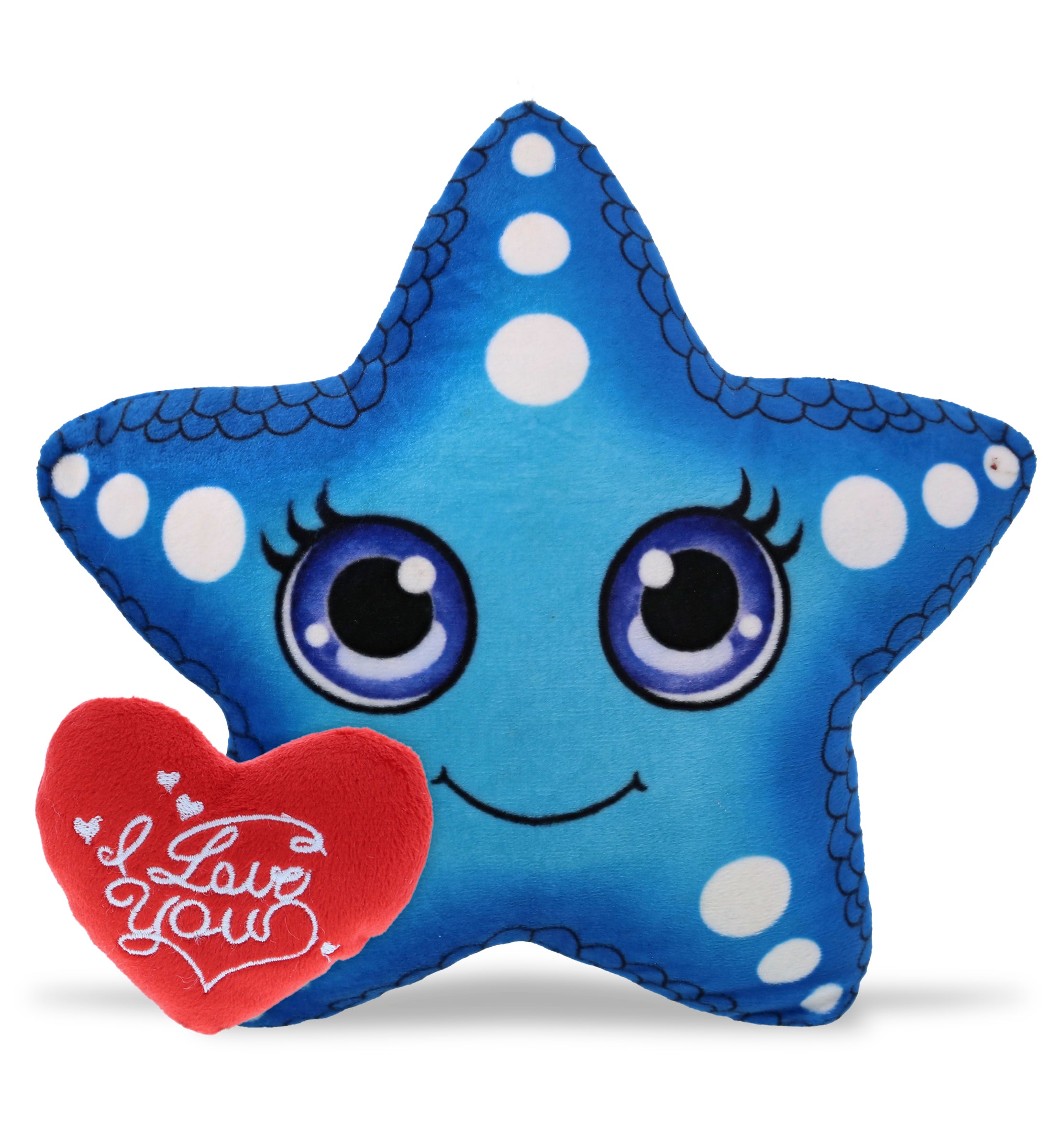 PLUSH I LOVE YOU RED HEART - PLUSH BUDDIES - BLUE STARFISH
