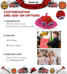 PLUSH BUDDIES - PINK STINGRAY WITH FIREMAN DRESS UP