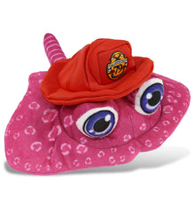 PLUSH BUDDIES - PINK STINGRAY WITH FIREMAN DRESS UP