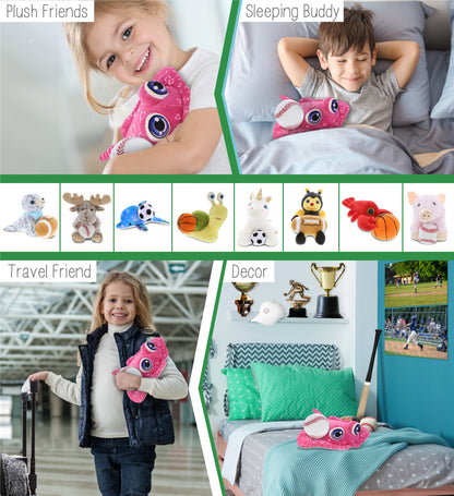 PLUSH BUDDIES - PINK STINGRAY WITH BASEBALL PLUSH