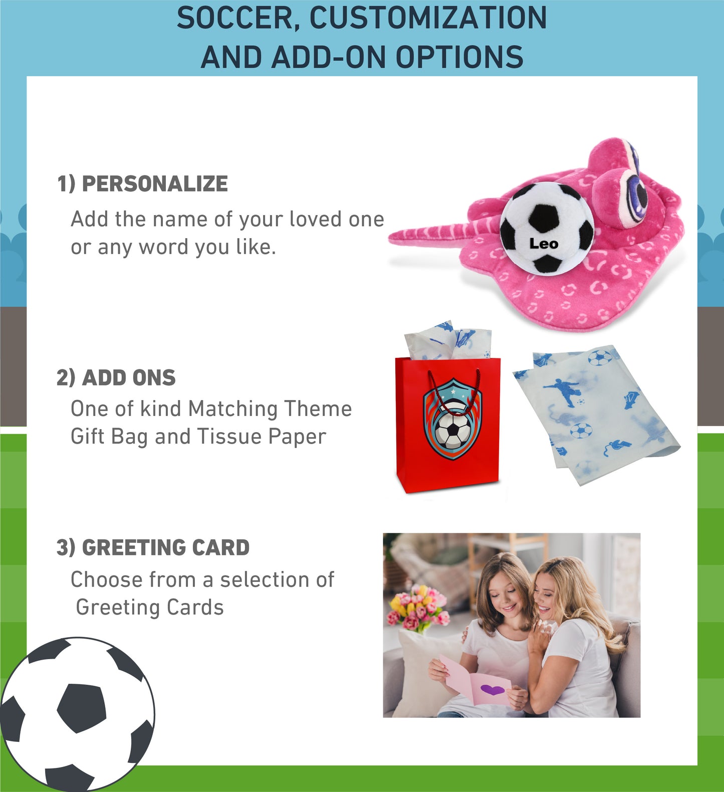 PLUSH BUDDIES - PINK STINGRAY WITH SOCCER PLUSH