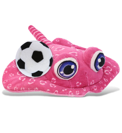 PLUSH BUDDIES - PINK STINGRAY WITH SOCCER PLUSH