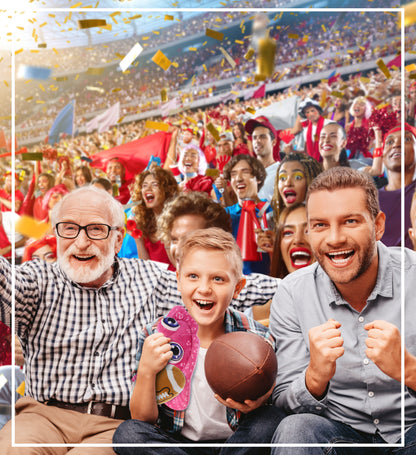 PLUSH BUDDIES - PINK STINGRAY WITH FOOTBALL PLUSH