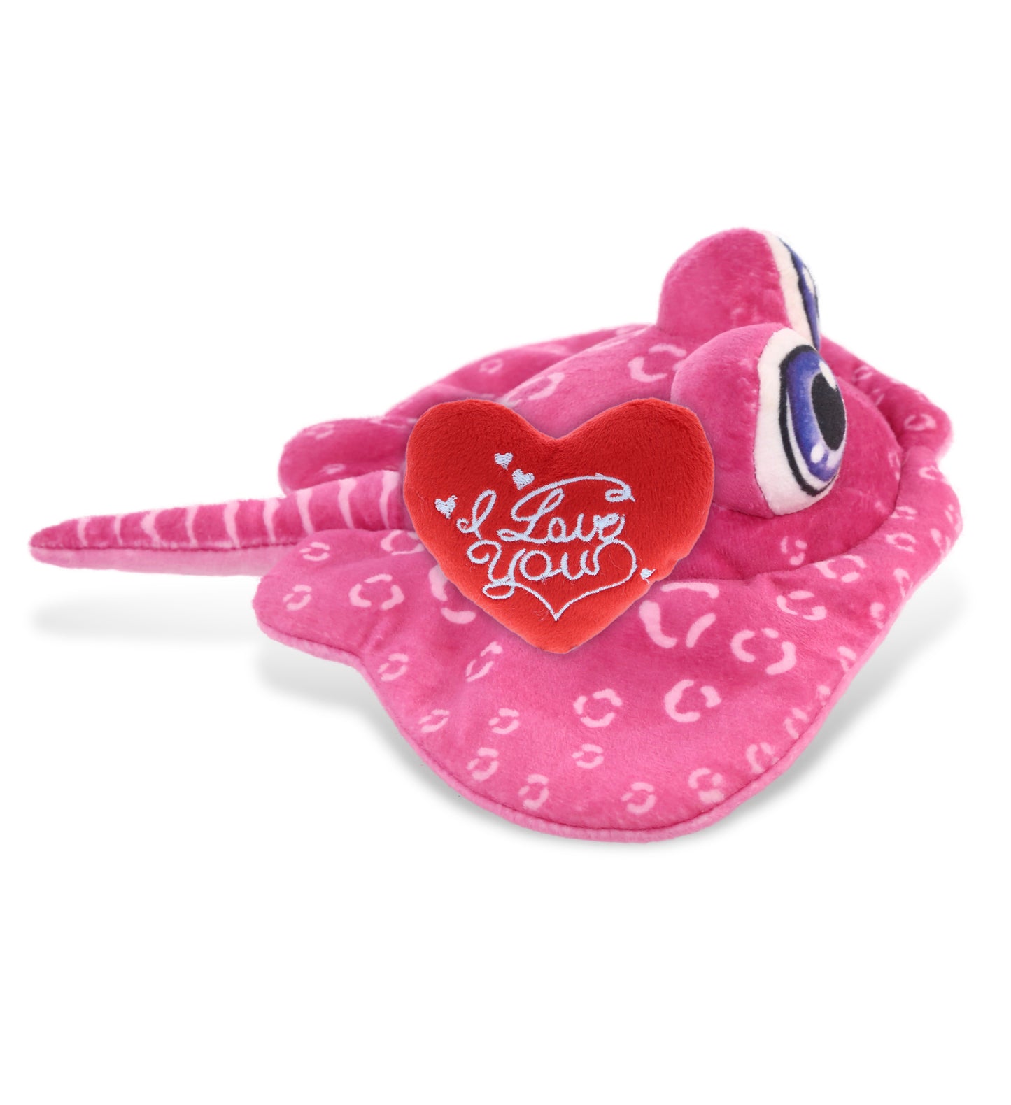 PLUSH I LOVE YOU RED HEART - PLUSH BUDDIES - PINK STINGRAY