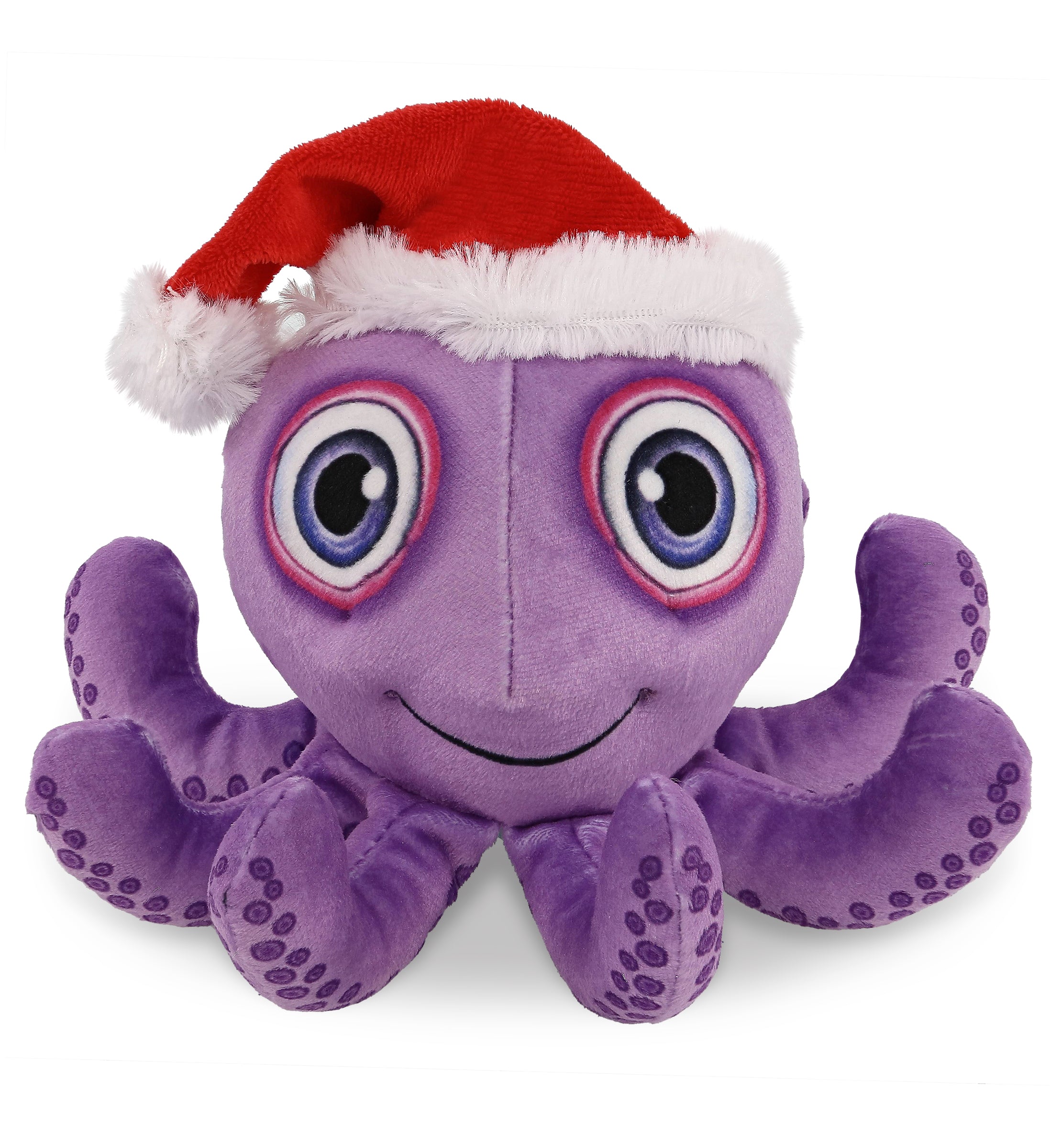 PLUSH SANTA - PLUSH BUDDIES - PURPLE OCTOPUS