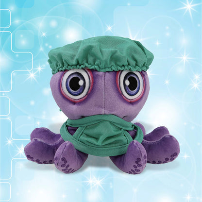 PLUSH BUDDIES - PURPLE OCTOPUS WITH DOCTOR DRESS UP