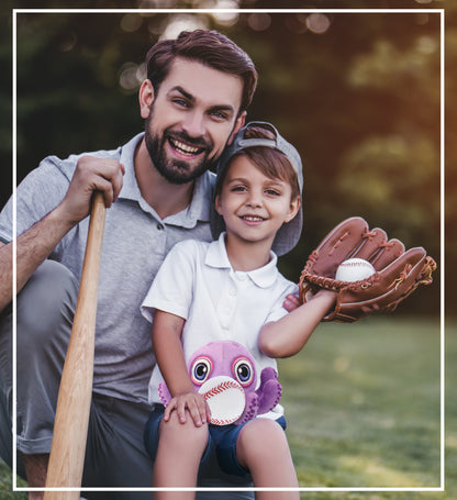 PLUSH BUDDIES - PURPLE OCTOPUS WITH BASEBALL PLUSH