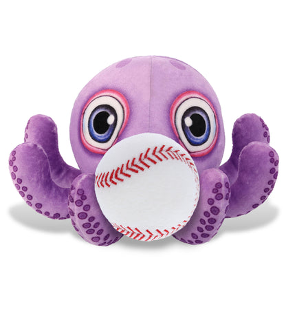 PLUSH BUDDIES - PURPLE OCTOPUS WITH BASEBALL PLUSH