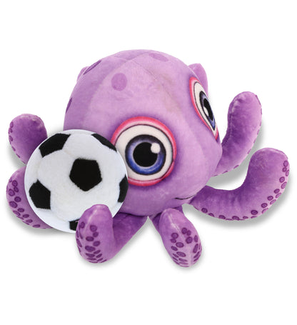 PLUSH BUDDIES - PURPLE OCTOPUS WITH SOCCER PLUSH