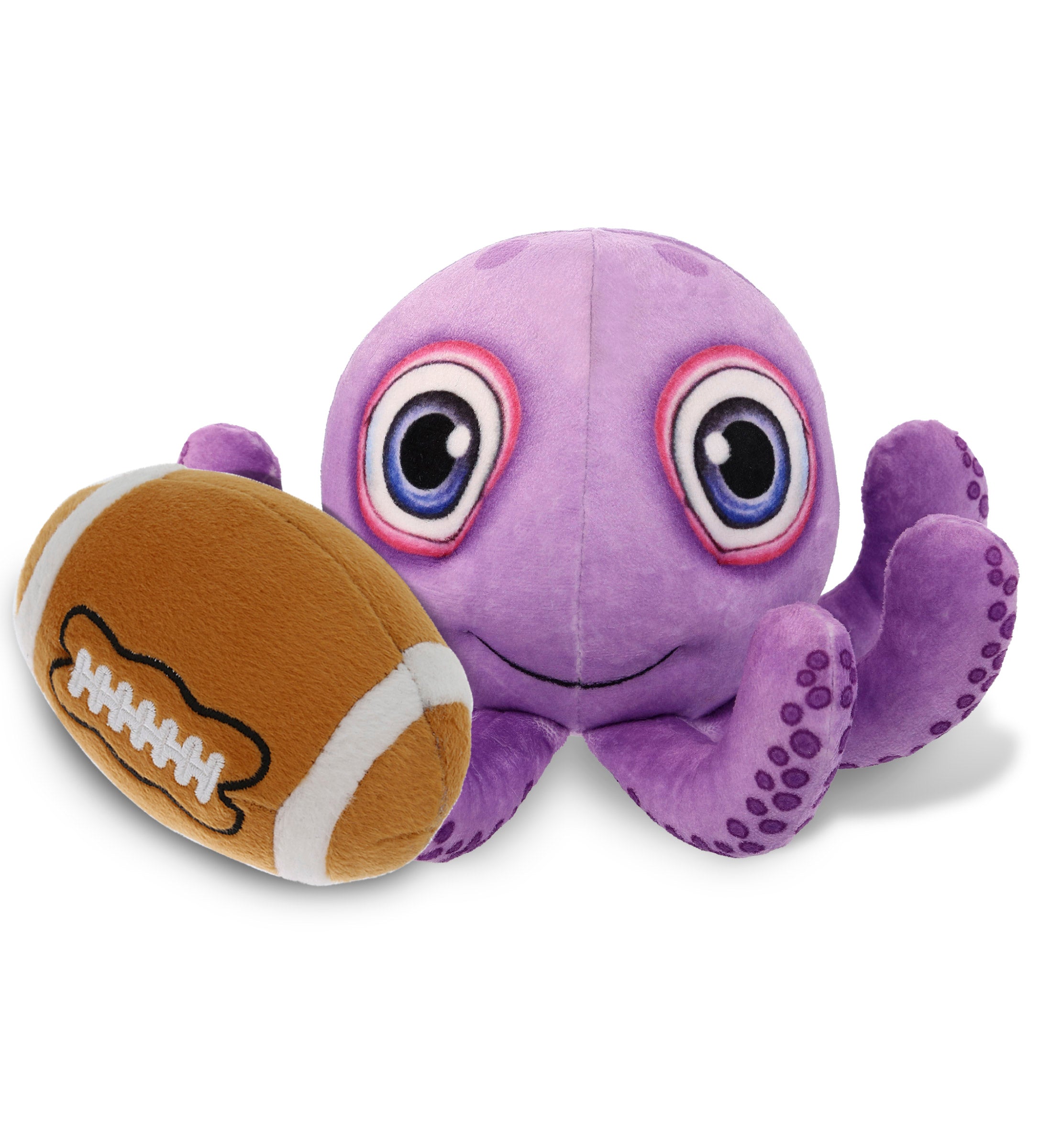 PLUSH BUDDIES - PURPLE OCTOPUS WITH FOOTBALL PLUSH