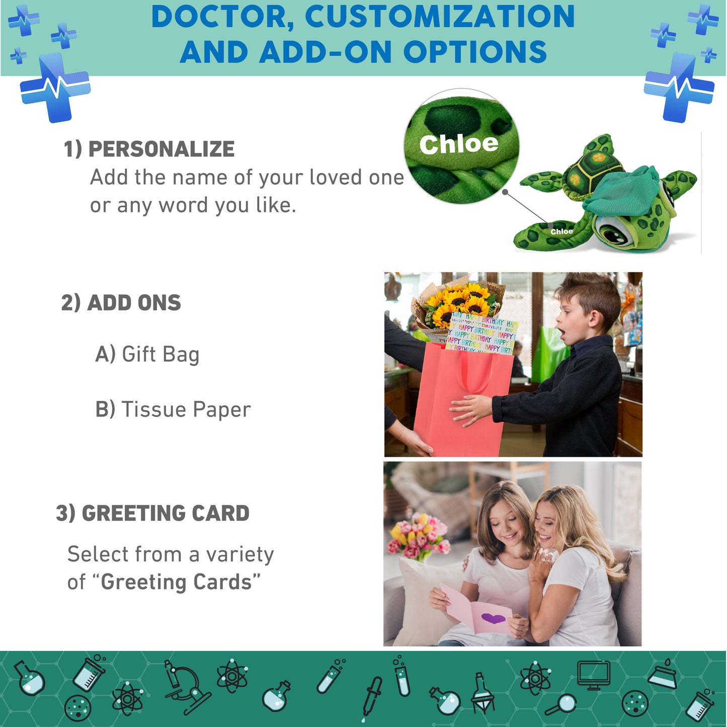 PLUSH BUDDIES - GREEN SEA TURTLE WITH DOCTOR DRESS UP