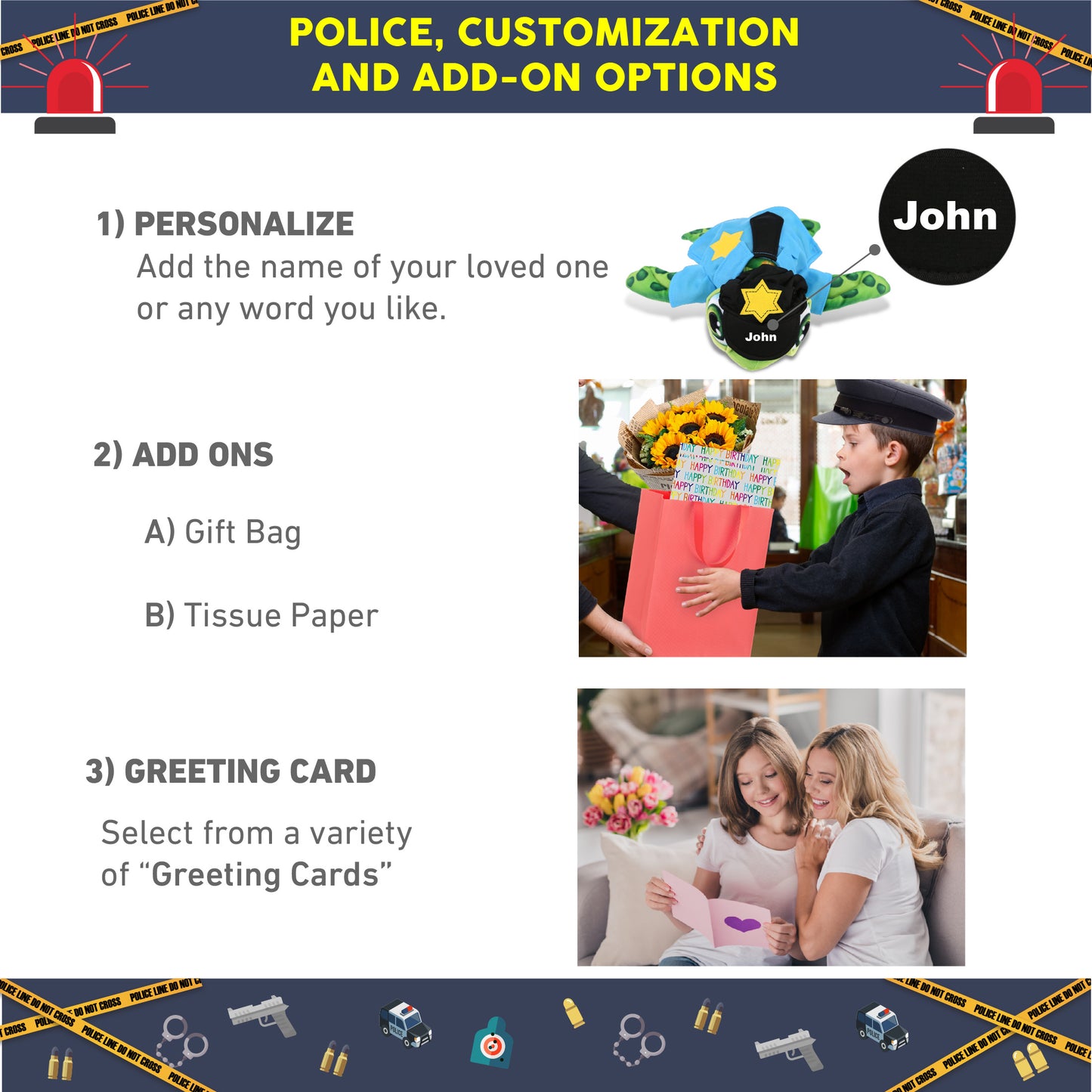 PLUSH BUDDIES - GREEN SEA TURTLE WITH POLICE DRESS UP