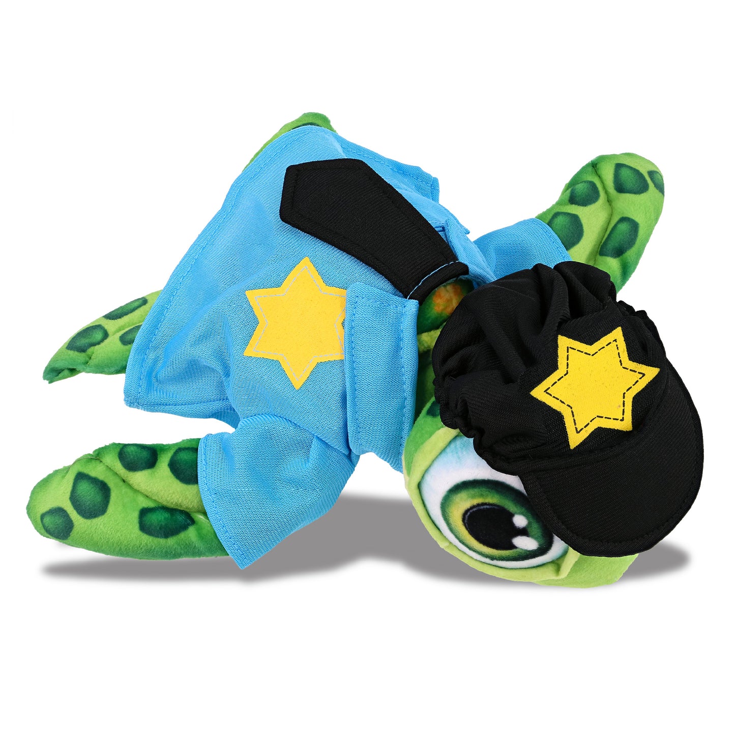 PLUSH BUDDIES - GREEN SEA TURTLE WITH POLICE DRESS UP