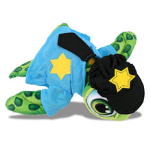 PLUSH BUDDIES - GREEN SEA TURTLE WITH POLICE DRESS UP