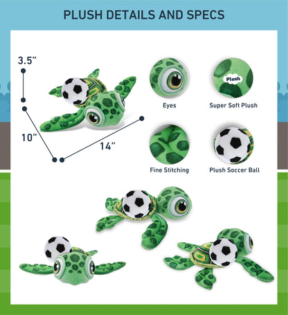 PLUSH BUDDIES - GREEN SEA TURTLE WITH SOCCER PLUSH