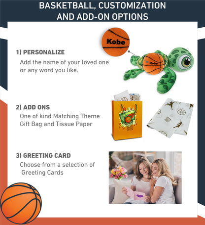 PLUSH BUDDIES - GREEN SEA TURTLE WITH BASKETBALL PLUSH