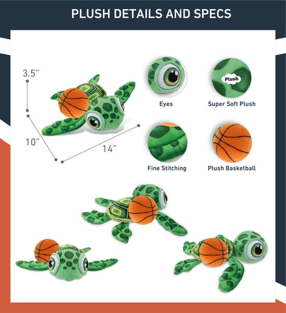 PLUSH BUDDIES - GREEN SEA TURTLE WITH BASKETBALL PLUSH