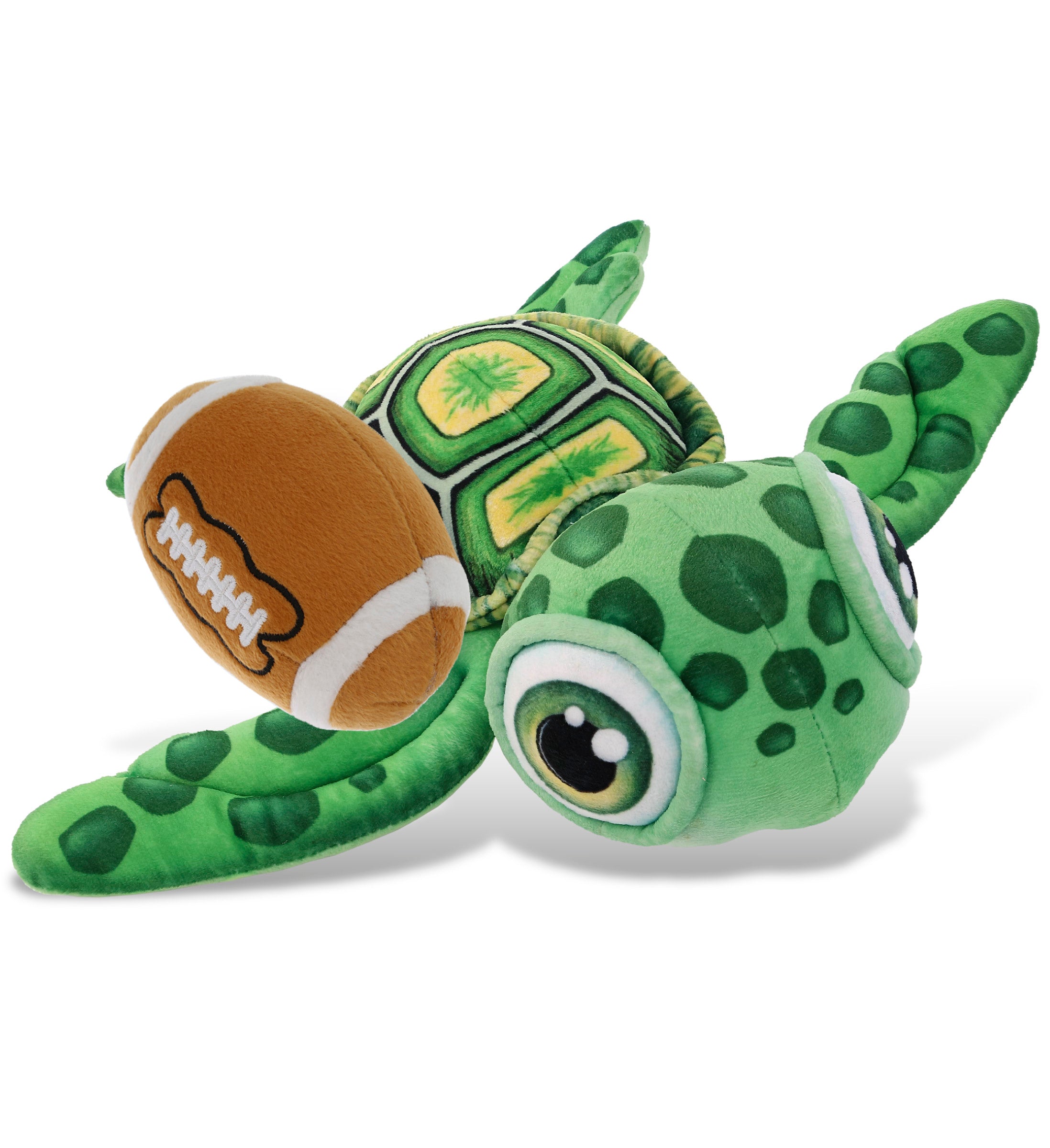 PLUSH BUDDIES - GREEN SEA TURTLE WITH FOOTBALL PLUSH