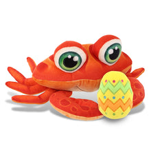 DolliBu Plush Buddies Red Crab with Yellow Easter Egg Plush Toy - 10 Inches