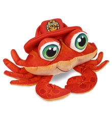 PLUSH BUDDIES - RED CRAB WITH FIREMAN DRESS UP