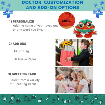 PLUSH BUDDIES - RED CRAB WITH DOCTOR DRESS UP