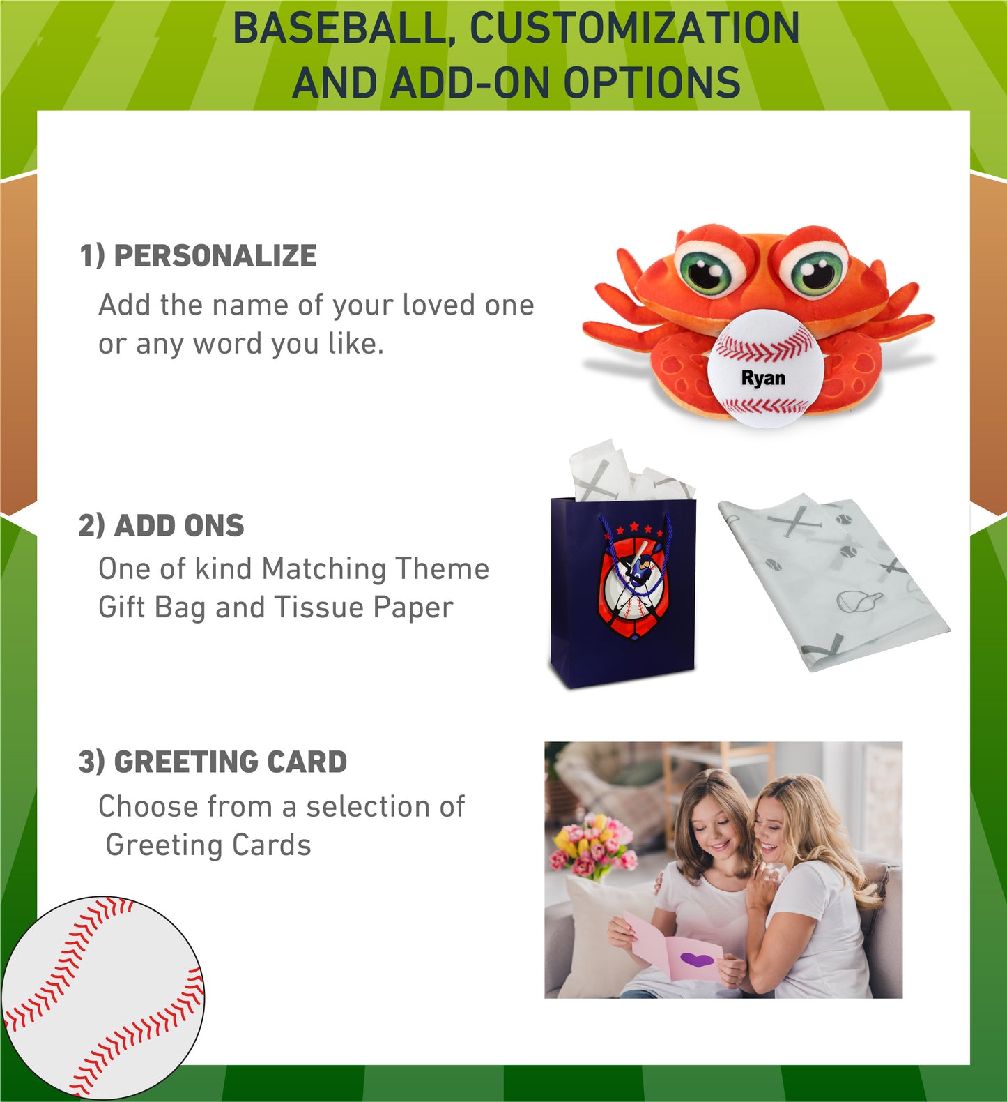 PLUSH BUDDIES - RED CRAB WITH BASEBALL PLUSH