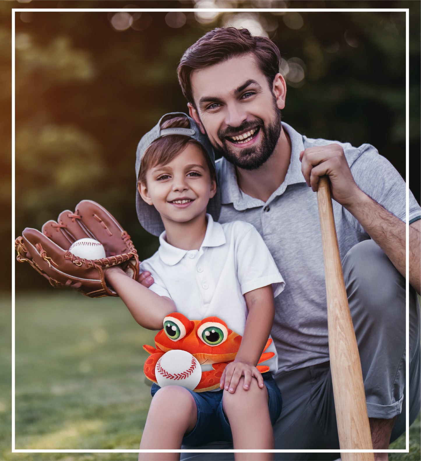 PLUSH BUDDIES - RED CRAB WITH BASEBALL PLUSH