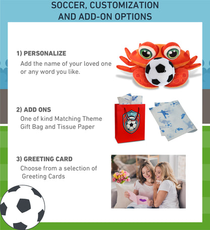 PLUSH BUDDIES - RED CRAB WITH SOCCER PLUSH