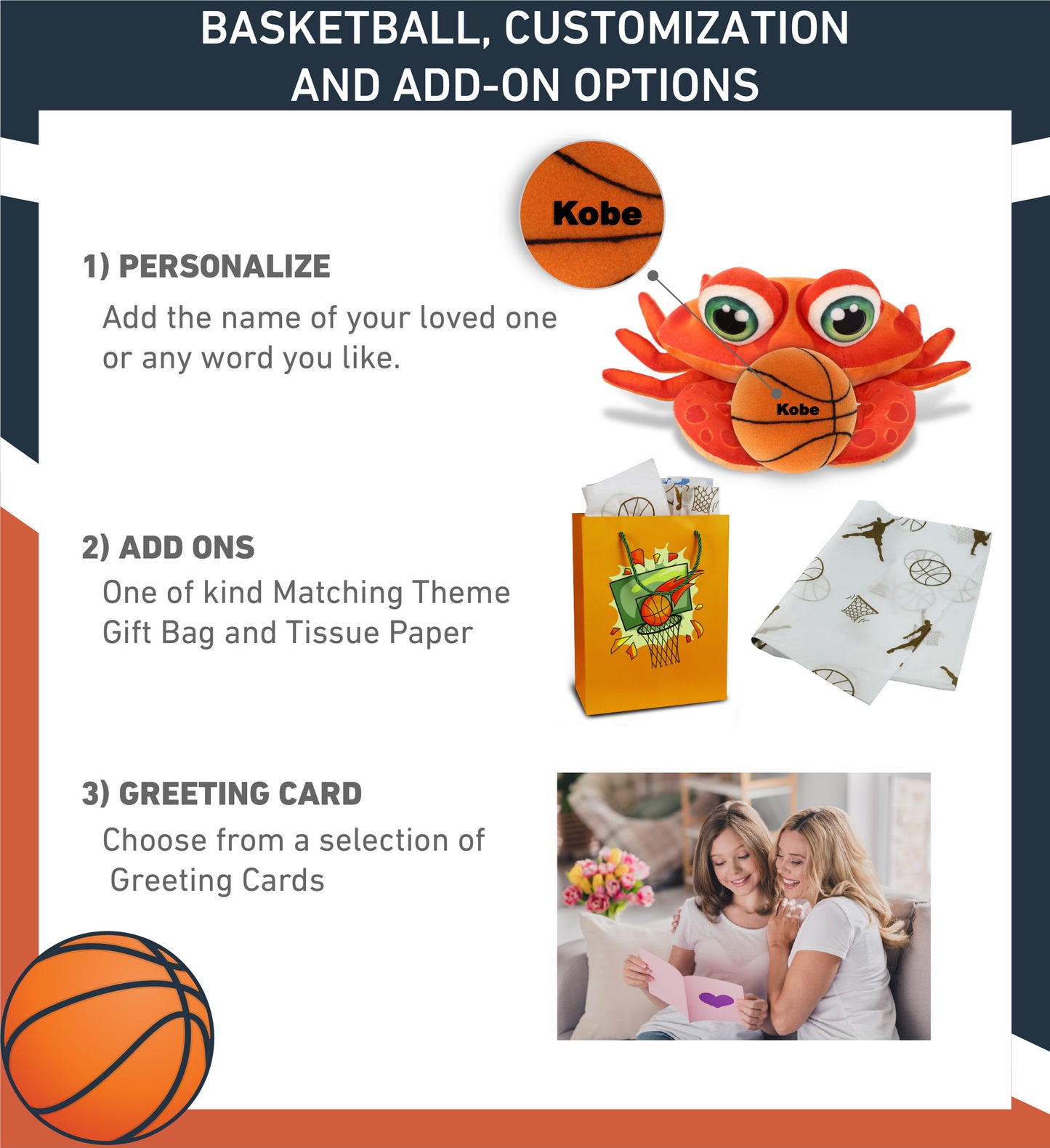 PLUSH BUDDIES - RED CRAB WITH BASKETBALL PLUSH