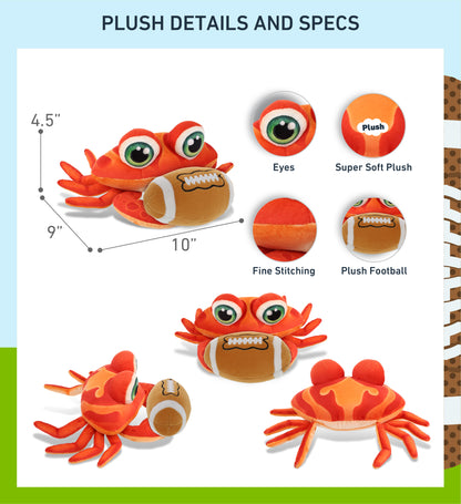 PLUSH BUDDIES - RED CRAB WITH FOOTBALL PLUSH