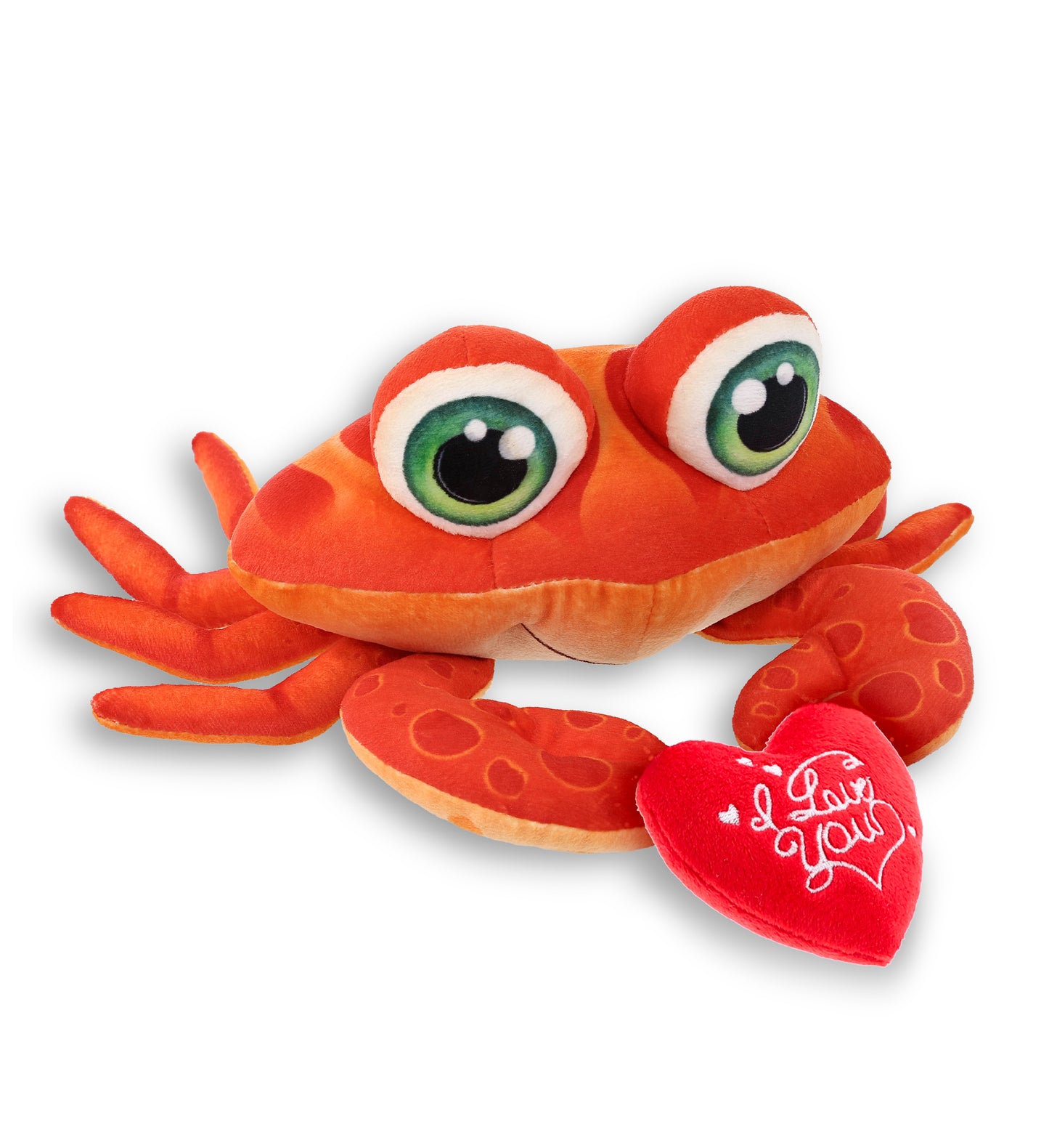 PLUSH I LOVE YOU RED HEART - PLUSH BUDDIES - RED CRAB
