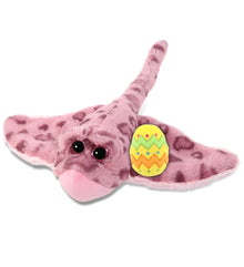 DolliBu Super Soft Pink Rose Stingray with Yellow Easter Egg Plush - 15 Inches