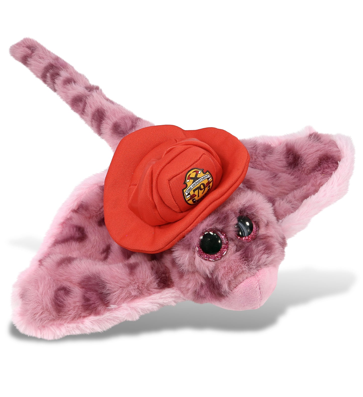 SUPER-SOFT PLUSH - PINK ROSE STINGRAY WITH FIREMAN DRESS UP
