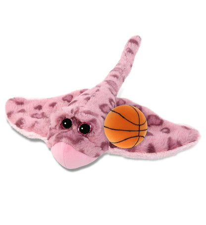 SUPER-SOFT PLUSH - PINK ROSE STINGRAY WITH BASKETBALL PLUSH