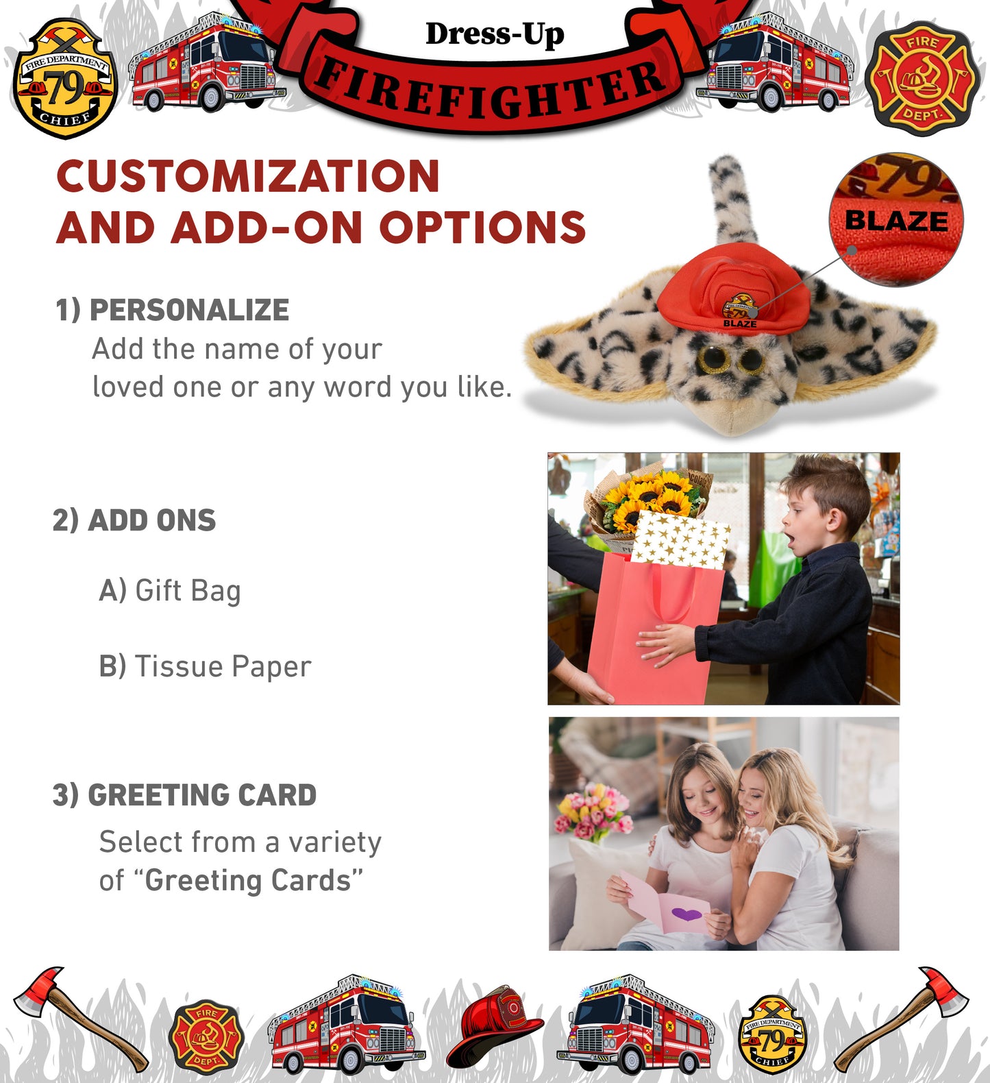 SUPER-SOFT PLUSH - GOLDEN STINGRAY WITH FIREMAN DRESS UP