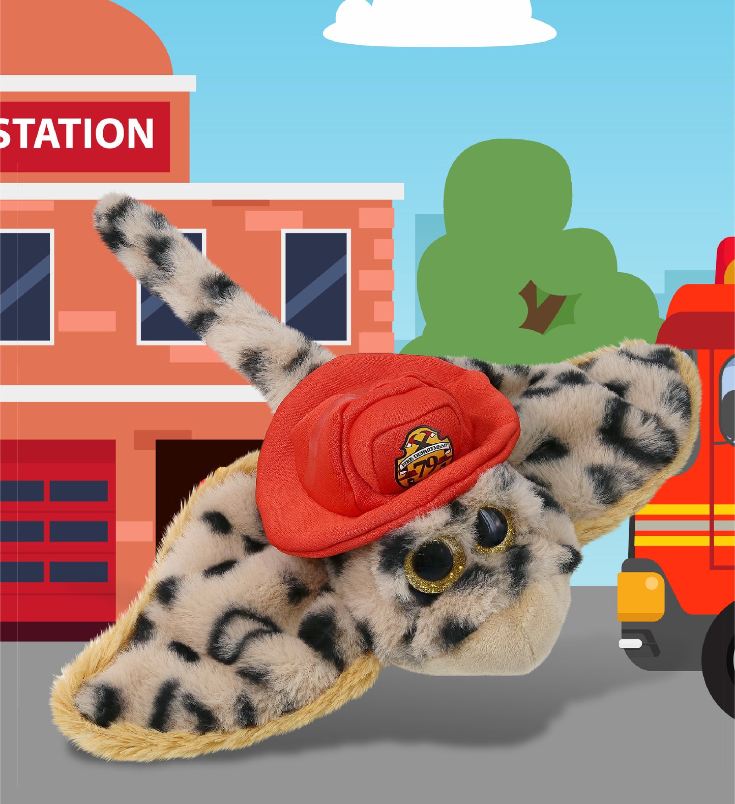SUPER-SOFT PLUSH - GOLDEN STINGRAY WITH FIREMAN DRESS UP