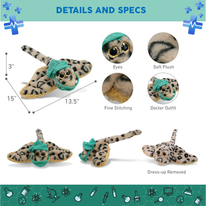 SUPER-SOFT PLUSH - GOLDEN STINGRAY WITH DOCTOR DRESS UP