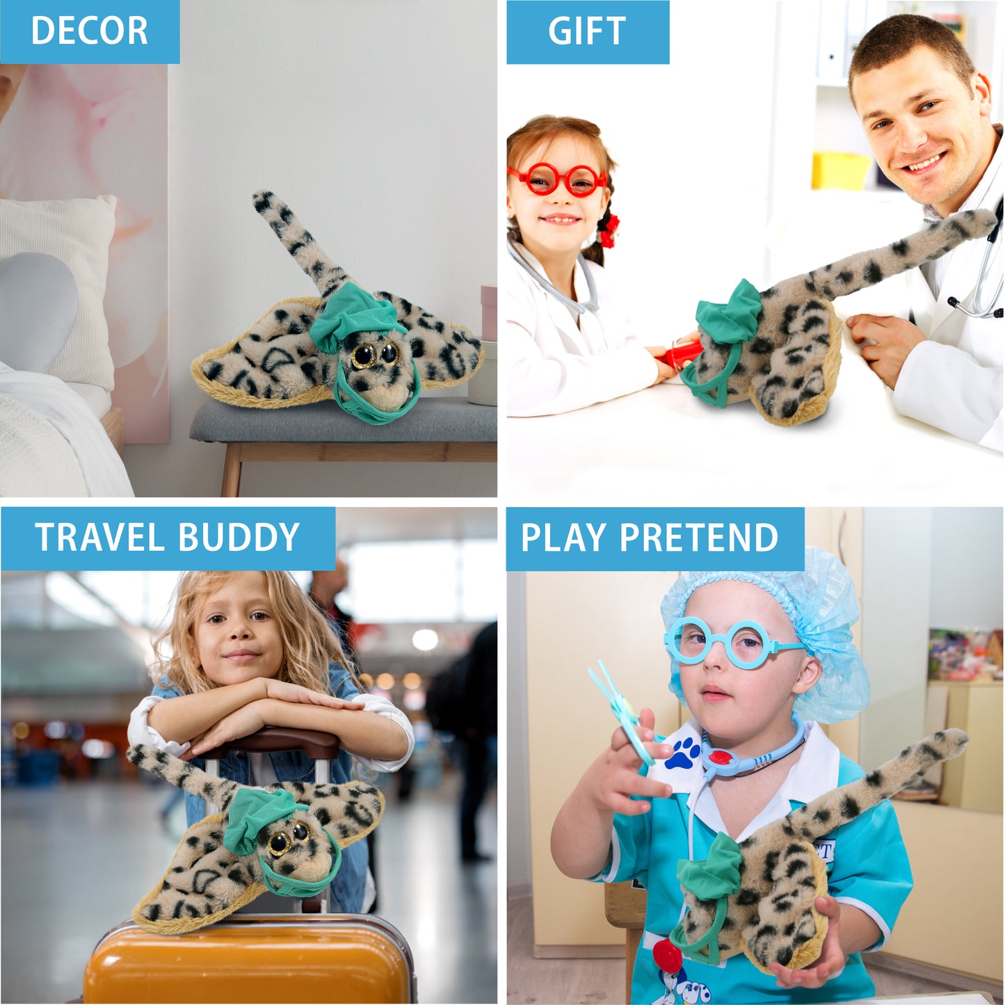 SUPER-SOFT PLUSH - GOLDEN STINGRAY WITH DOCTOR DRESS UP
