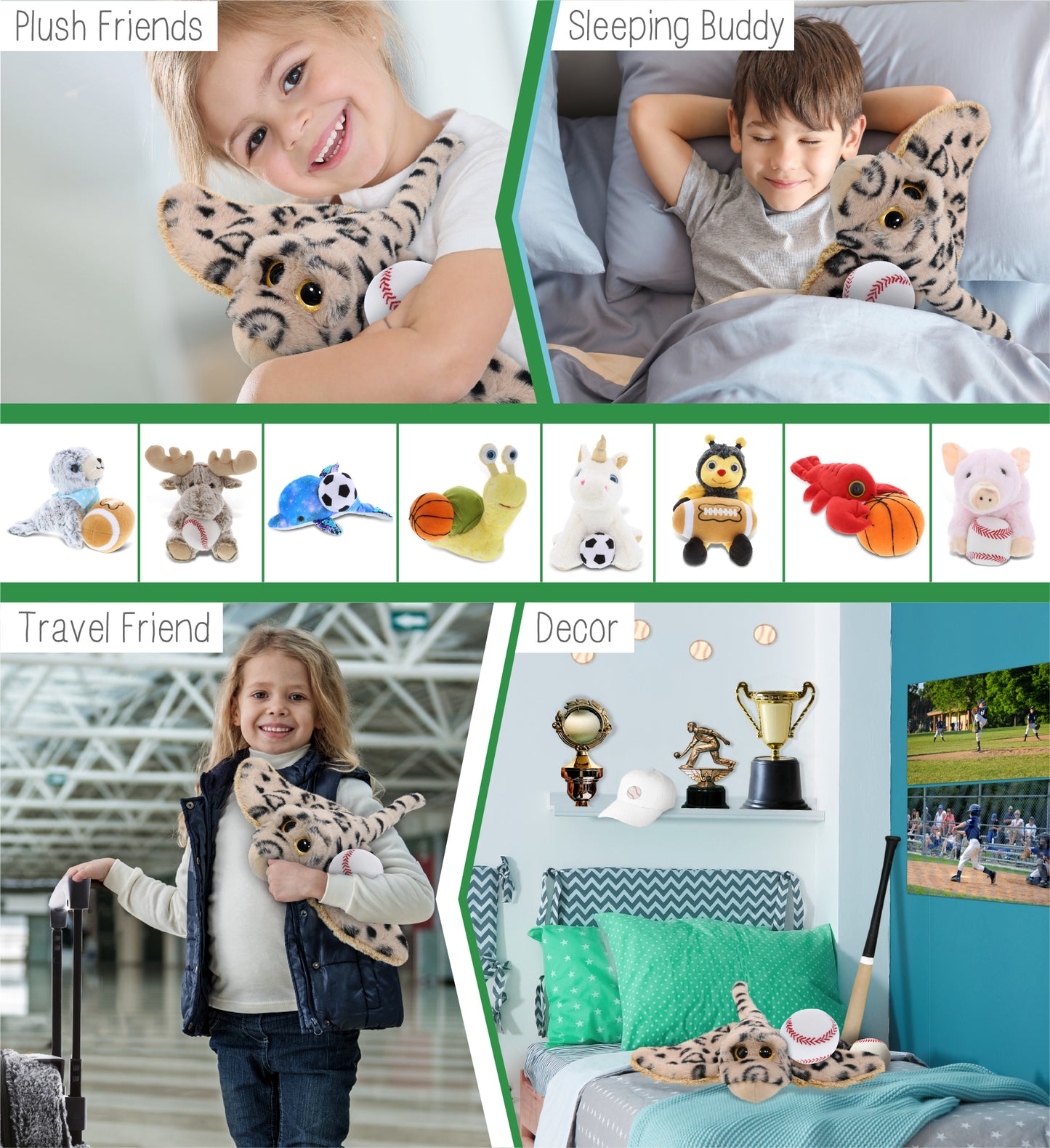 SUPER-SOFT PLUSH - GOLDEN STINGRAY WITH BASEBALL PLUSH