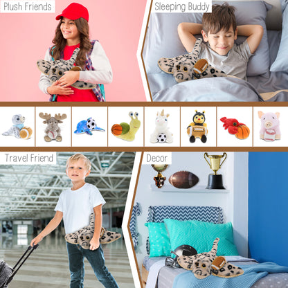 SUPER-SOFT PLUSH - GOLDEN STINGRAY WITH FOOTBALL PLUSH