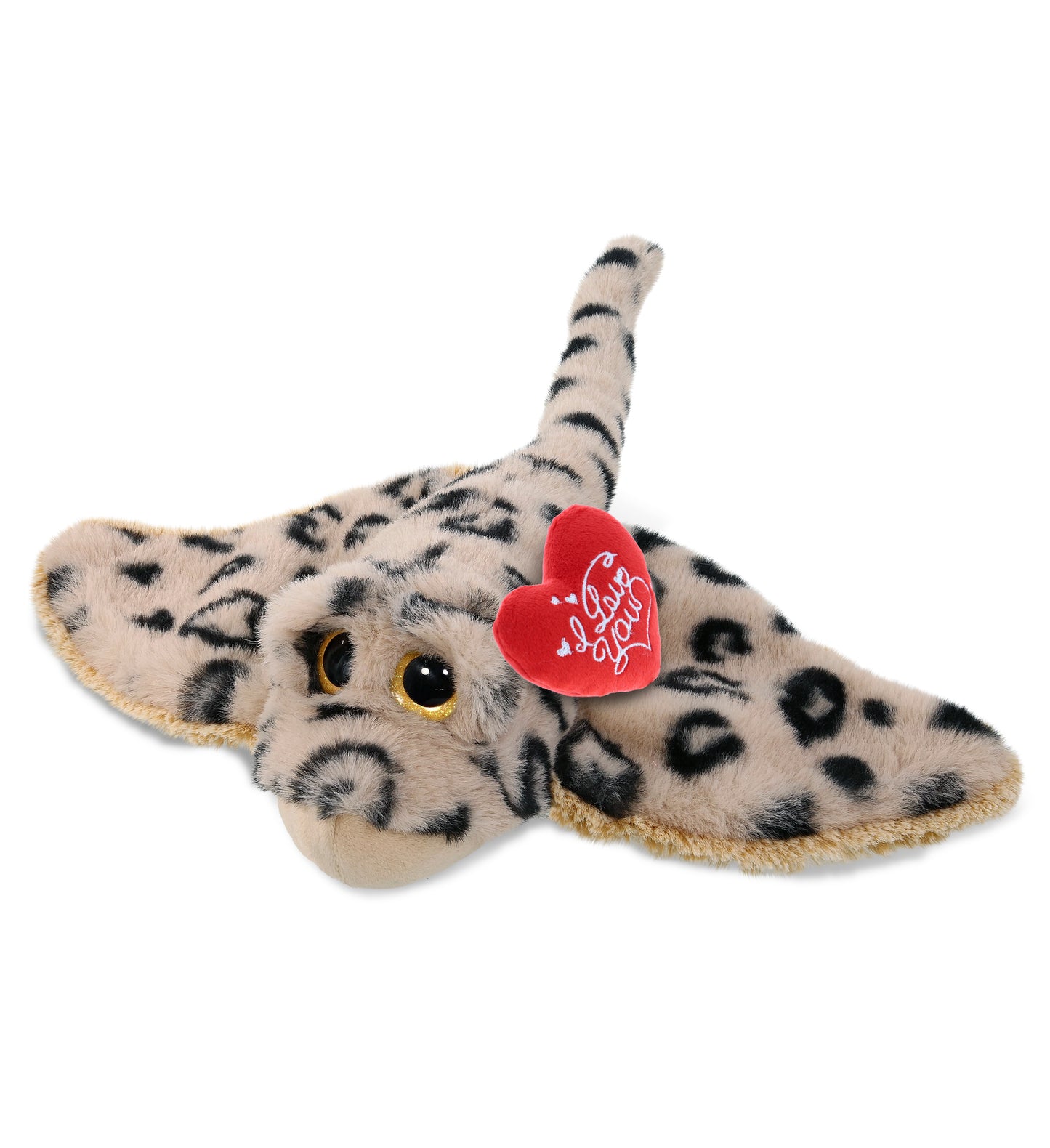 PLUSH I LOVE YOU RED HEART - SUPER-SOFT PLUSH - GOLDEN STINGRAY