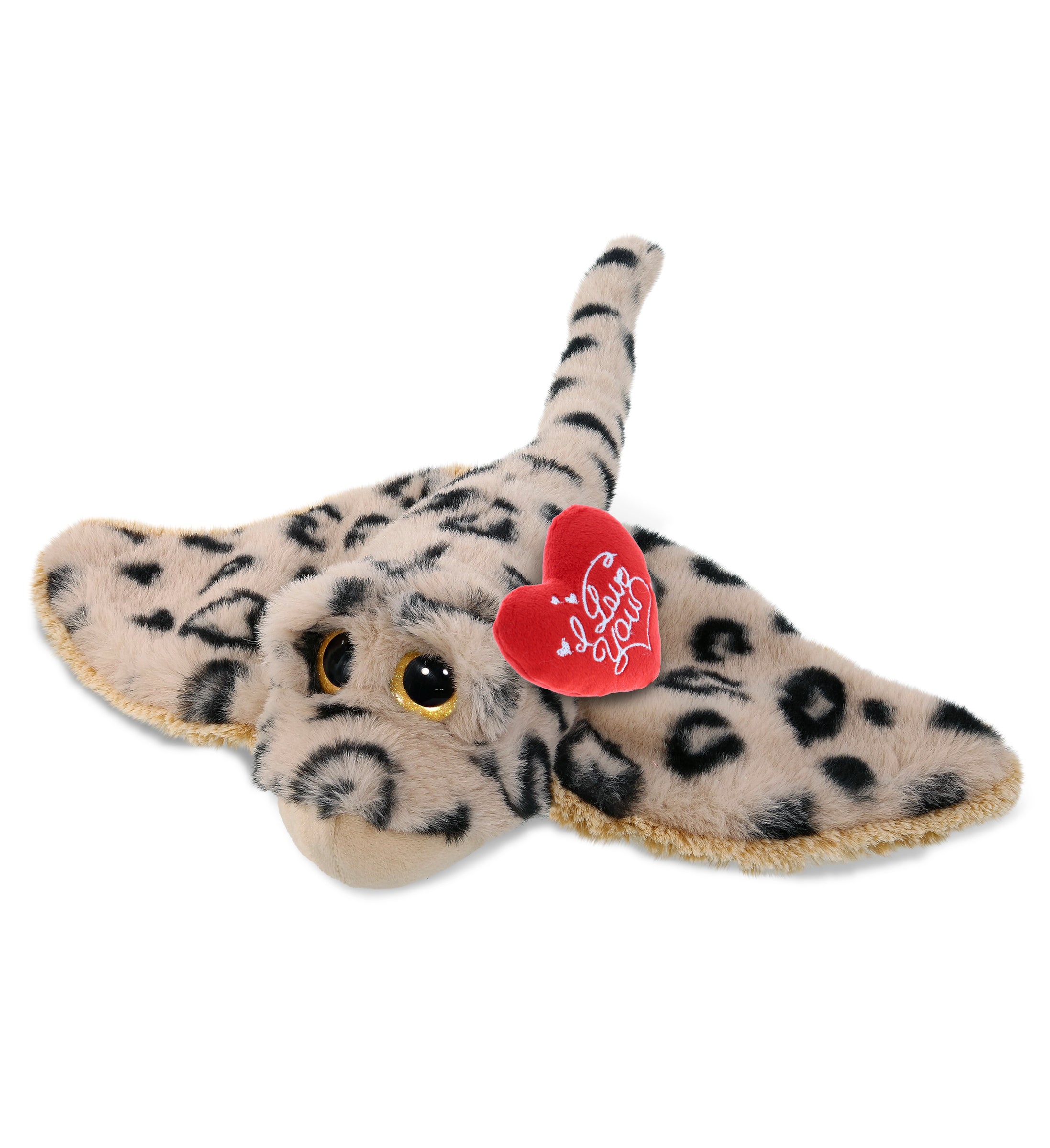 PLUSH I LOVE YOU RED HEART - SUPER-SOFT PLUSH - GOLDEN STINGRAY