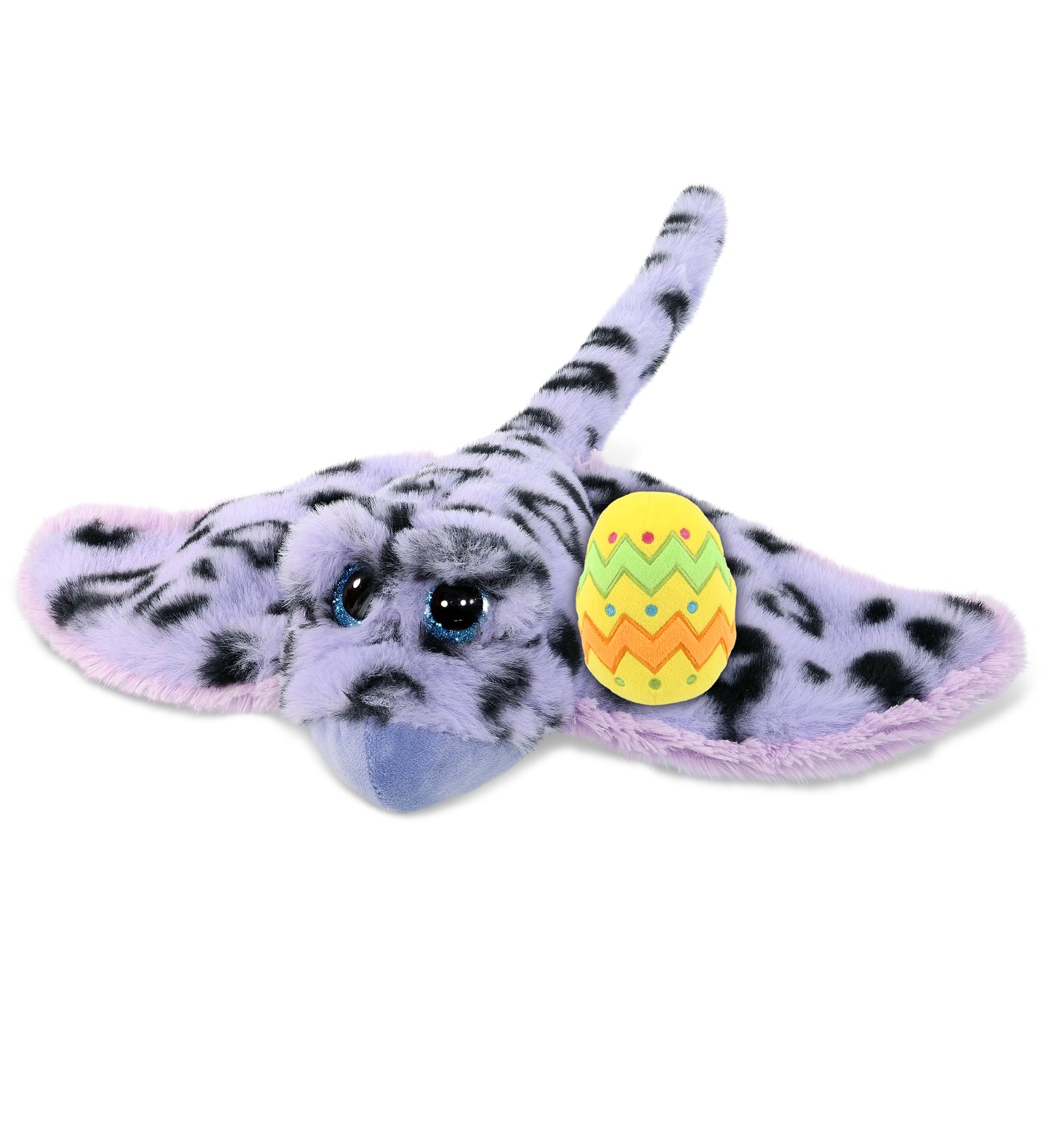 DolliBu Super Soft Purple Stingray with Yellow Easter Egg Plush - 15 Inches