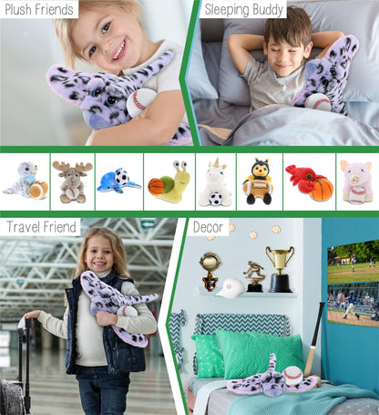 SUPER-SOFT PLUSH - PURPLE STINGRAY WITH BASEBALL PLUSH