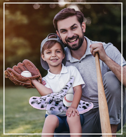 SUPER-SOFT PLUSH - PURPLE STINGRAY WITH BASEBALL PLUSH